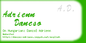 adrienn dancso business card